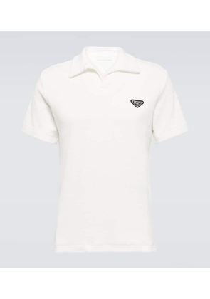 Prada Logo-embellished terry polo shirt