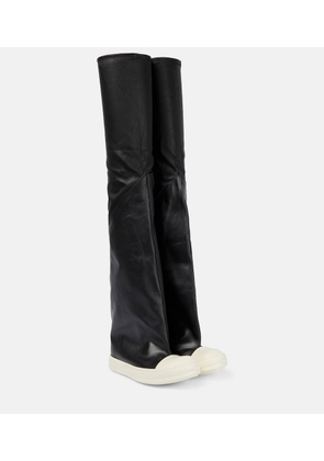 Rick Owens Oblique leather over-the-knee boots