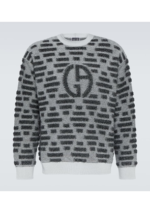 Giorgio Armani Logo intarsia virgin wool sweater