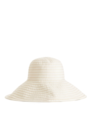 Cotton-Blend Sun Hat - White