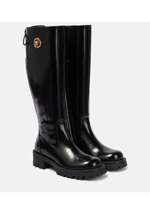 Versace Patent leather knee-high boot