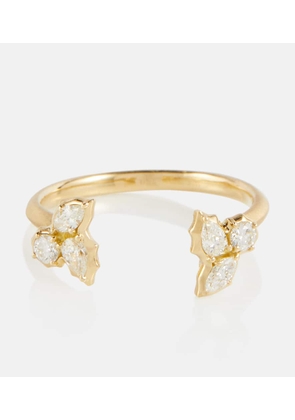 Jade Trau Posey 18kt gold ring with diamonds