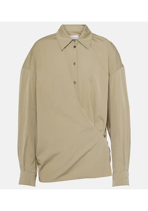 Lemaire Asymmetric cotton and silk shirt