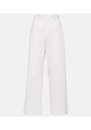 The Row Perseo cotton and silk wide-leg pants
