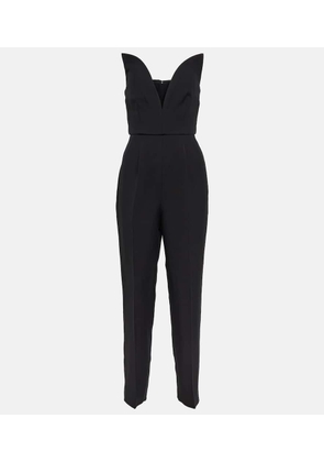 Roland Mouret Strapless wool and silk jumpsuit