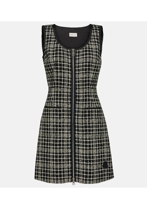 Moncler Checked tweed shift dress