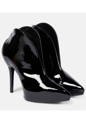 Alaïa Booties Slick patent leather ankle boots