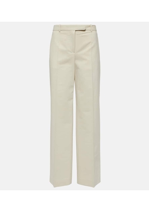 The Row Banew cotton and wool wide-leg pants