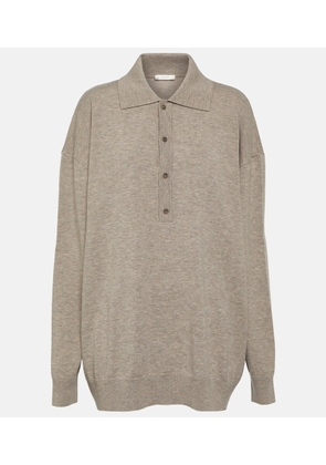 The Row Wool-blend polo top