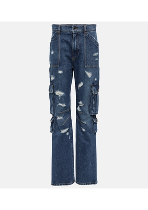 Dolce&Gabbana Distressed high-rise cargo jeans