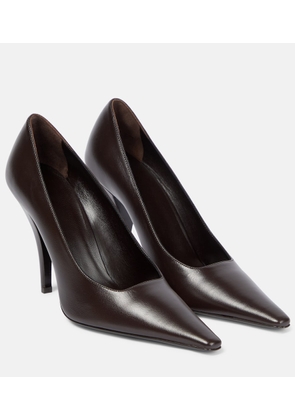 The Row Lana leather pumps