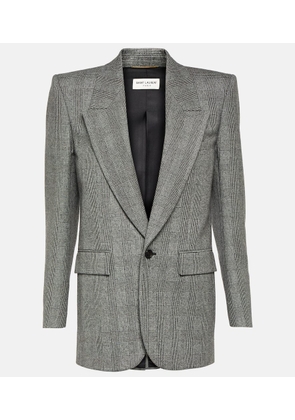 Saint Laurent Checked single-breasted wool blazer