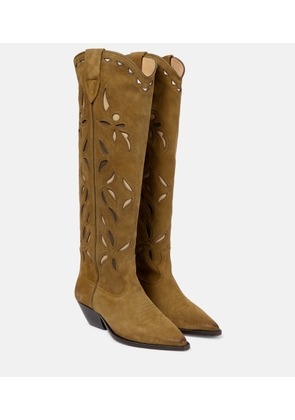Isabel Marant Denvee suede knee-high cowboy boots