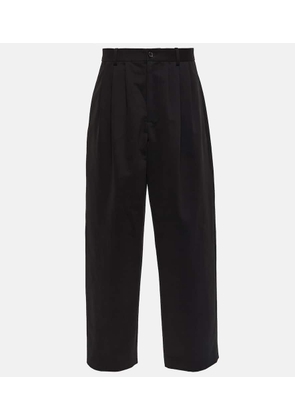 The Row Rufos cotton and wool wide-leg pants