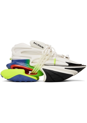 Balmain White & Multicolor Unicorn Sneakers