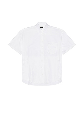 Balenciaga S/s Large Fit Shirt in White & Black - White. Size 1 (also in 5).