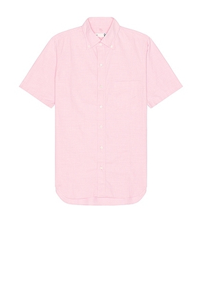 TS(S) Pastel Color Cotton Oxford Cloth B.d. Short Sleeve Shirt in PINK - Pink. Size 1 (also in 3, 4).