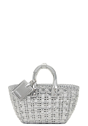 Balenciaga Xs Bistro Basket Bag in Silver - Metallic Silver. Size all.