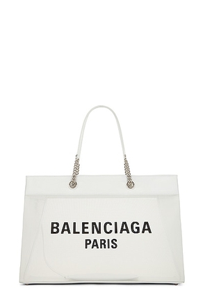 Balenciaga Large Duty Free Tote Bag in White & Black - White. Size all.