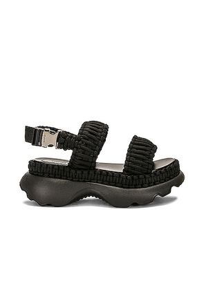 Moncler Belay Woven Sandal in Black - Black. Size 41 (also in ).