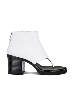 Miu Miu Open Toe Ankle Boot in Bianco - White. Size 36 (also in 36.5, 37, 37.5, 39, 39.5).