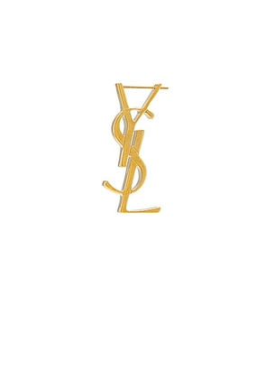 Saint Laurent Monogram Earring in Dore - Metallic Gold. Size all.