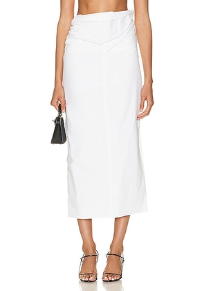 Interior Caleb Skirt in Paper White - White. Size 0 (also in ).