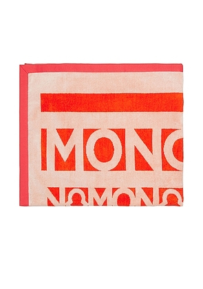 Moncler Logo Print Towel in Orange - Orange. Size all.