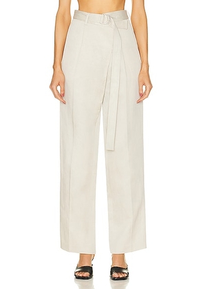 Helmut Lang Wrap Pant in Linen - Beige. Size 0 (also in ).