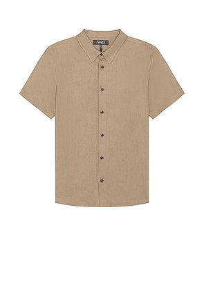 WAO The Short Sleeve Shirt in Olive - Olive. Size S (also in ).