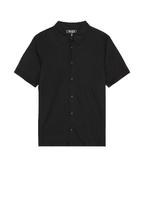 WAO The Short Sleeve Shirt in Black - Black. Size L (also in ).