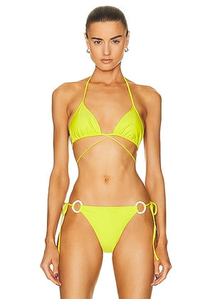 Shani Shemer Sony Bikini Top in Yellow - Yellow. Size S (also in ).