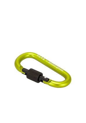 Mister Green Carabiner Clip in Green - Green. Size all.