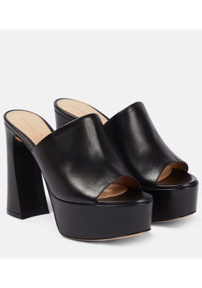 Gianvito Rossi Holly leather platform mules