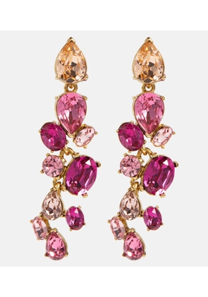Oscar de la Renta Scramble crystal-embellished earrings