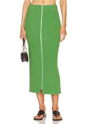 Jil Sander Midi Skirt in Light Pastel Green - Green. Size 32 (also in 34, 38).