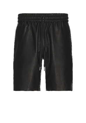 JOHN ELLIOTT Leather La Shorts in Black - Black. Size S (also in ).
