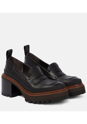 See By Chloé Mahalia leather platform loafers