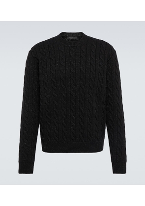 Prada Metallic knit wool-blend sweater