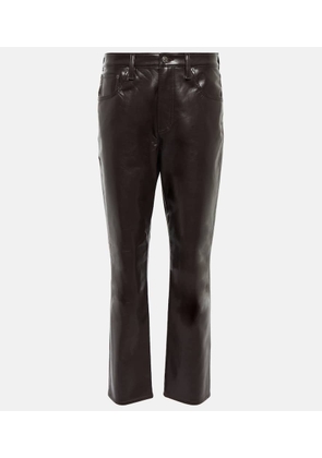 Citizens of Humanity Jolene high-rise slim-fit leather-blend pants