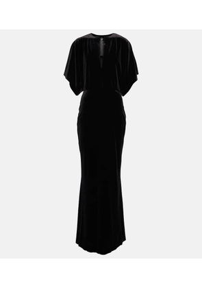 Norma Kamali Obie velvet gown