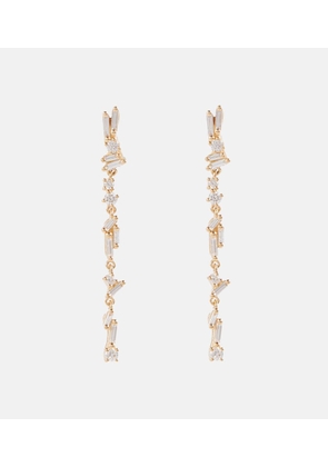 Suzanne Kalan Iva 18kt gold drop earrings with diamonds
