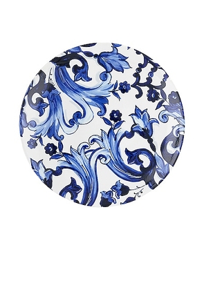 Dolce & Gabbana Casa Mediterraneo Fiore Piccolo Charger Plate in Blue & White - Blue. Size all.