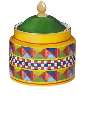 Dolce & Gabbana Casa Carretto Sugar Bowl With Cover in Multicolor - Green. Size all.