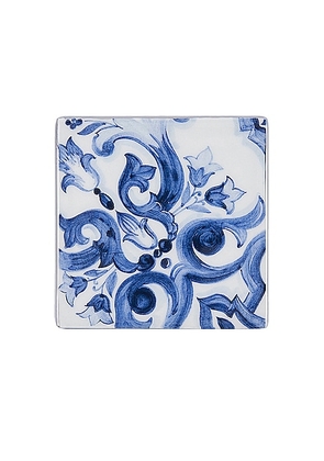 Dolce & Gabbana Casa Mediterraneo Coaster in Blue & White - Blue. Size all.
