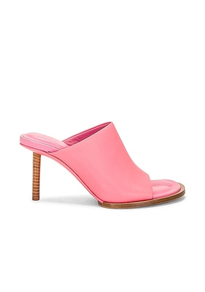 JACQUEMUS Les Mules Rond Carre in PINK - Pink. Size 36 (also in 40).