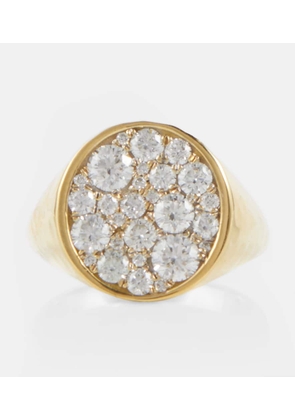 Octavia Elizabeth Octavia Signet 18kt gold ring with diamonds