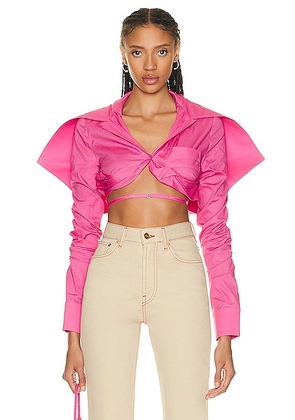 JACQUEMUS La Chemise Meio in Pink - Pink. Size 34 (also in ).