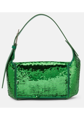 The Attico 7/7 sequined leather shoulder bag