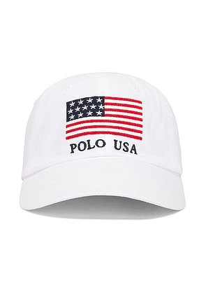 Polo Ralph Lauren Classic Sport Cap in White - White. Size all.